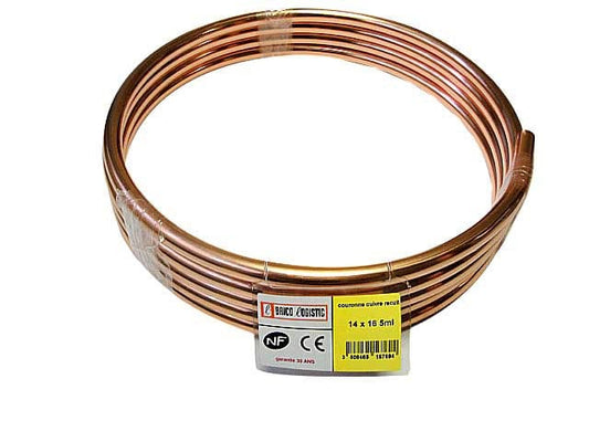 Tube de cuivre recuit, ⌀16mm, en couronne de 25m