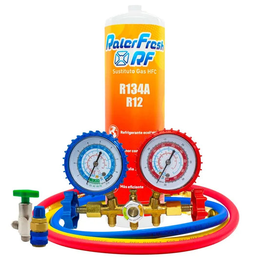 Gaz réfrigérant de substitution Ralerfresh RF pour gaz R12 et R134A plus clé, manomètre R134 et connecteur rapide